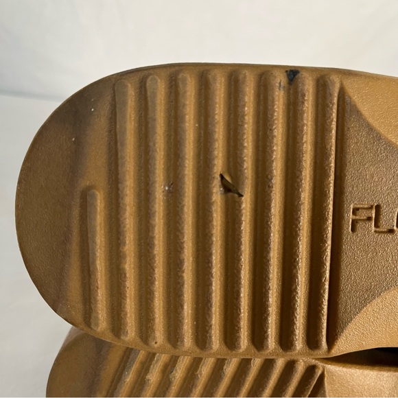 Vintage 70s Florsheim Comfortech men’s 9EEE beige leather derbies rubber soles - Picture 12 of 16